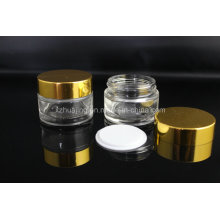20ml 20g Glass Cosmetic Cream Jar with Golden Lid